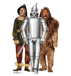 Tinman, Lion and Scarecrow Wizard of Oz 75th Anniversary Cardboard Cutout