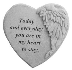 Today and everyday Engraved Heart Stone