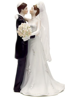 Traditional Jewish Bride & Groom Wedding Cake Top