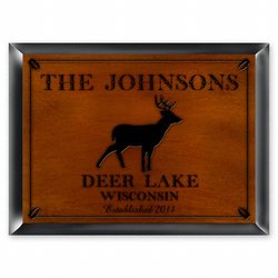 Traditional Personalized Cabin Sign - Deer