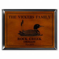 Traditional Personalized Cabin Sign - Loon