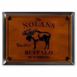 Traditional Personalized Cabin Sign - Moose