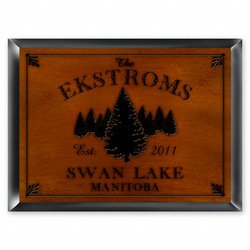 Traditional Personalized Cabin Sign - Spruce