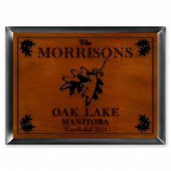 Traditional Personalized Cabin Sign - White Oak