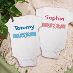 Twins Personalized Baby Rompers