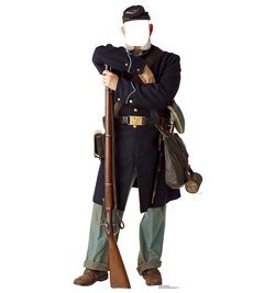 Union Civil War Soldier Standin Cardboard Cutout