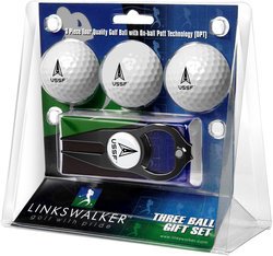 United States Space Force - 3 Golf Ball Gift Pack with Hat Trick Divot Repair Tool Black
