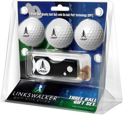 United States Space Force - 3 Golf Ball Gift Pack with Spring Action Divot Repair Tool