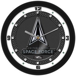 United States Space Force - Carbon Fiber Textured Wall Clock