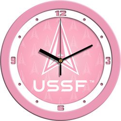United States Space Force - Pink Wall Clock