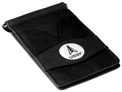 United States Space Force - Slim Lightweight Leather Player's Bifold Wallet Black
