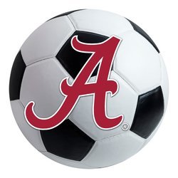 University of Alabama Soccer Ball Rug - Crimson A Logo
