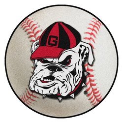 University of Georgia Baseball Rug - Bulldogs Logo