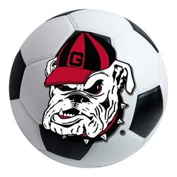 University of Georgia Soccer Ball Rug - Bulldogs Logo