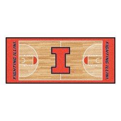 University of Illinois Basketball Court Runner Rug