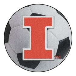 University of Illinois Soccer Ball Rug