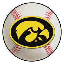 University of Iowa Baseball Rug - Hawkeyes Logo