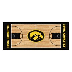 University of Iowa Basketball Court Runner Rug - Hawkeyes Logo