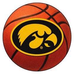 University of Iowa Basketball Rug - Hawkeyes Logo