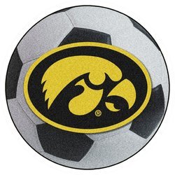University of Iowa Soccer Ball Rug - Hawkeyes Logo