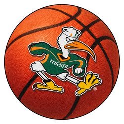 University of Miami Basketball Rug - Sebastian Logo