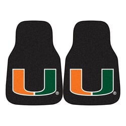 University of Miami Car Mat Set - Black