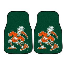 University of Miami Car Mat Set - Sebastian Logo