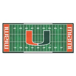 University of Miami Football Field Runner Rug