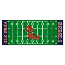 University of Mississippi Football Field Runner Rug- Ole Miss Logo