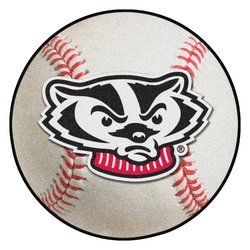 University of Wisconsin Baseball Rug - Badger Logo