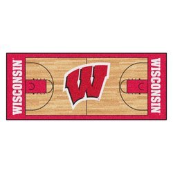 University of Wisconsin Basketball Court Runner Rug