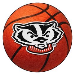 University of Wisconsin Basketball Rug -  Badger Logo