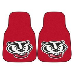 University of Wisconsin Car Mat Set - Badger Logo