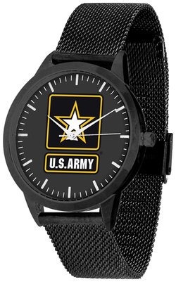 US Army Mesh Statement Watch Black Band Black Dial