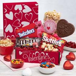 Valentine's Day Gourmet Popcorn and Candy Care Package