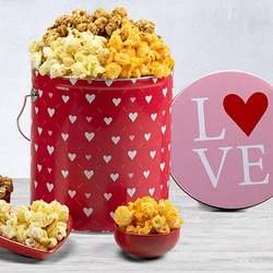 Valentine's Day Popcorn Tin - Traditional 1 Gallon