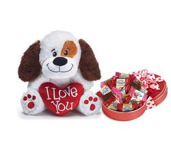 Valentine Sweets I Love You Plush Puppy Gift Set