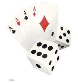 Vegas Cards and Dice Cardboard Cutout