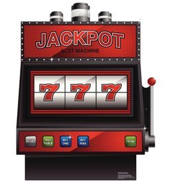 Vegas Slot Machine Cardboard Cutout