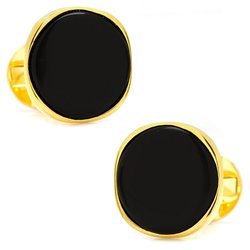 Vermeil Classic Formal Onyx Cufflinks