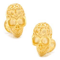 Vermeil Fatale Skull Cufflinks