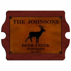 Vintage Personalized Cabin Sign - Deer