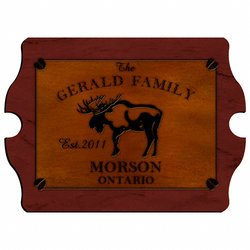 Vintage Personalized Cabin Sign - Moose