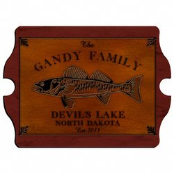 Vintage Personalized Cabin Sign - Walleye