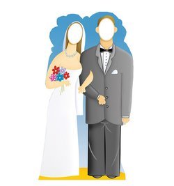 Wedding Couple Stand-In Cardboard Cutout