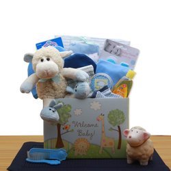 Welcome New Baby Blue Gift Box