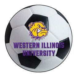 Western Illinois University Soccer Ball Rug