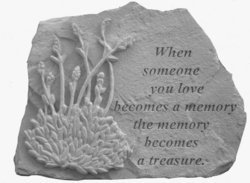 When someone you love with Lavender Memorial Stone