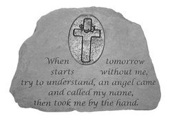 When tomorrow with Oval Cross Memorial Stone