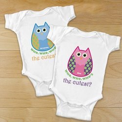 Who's the Cutest Personalized Owl Baby Romper